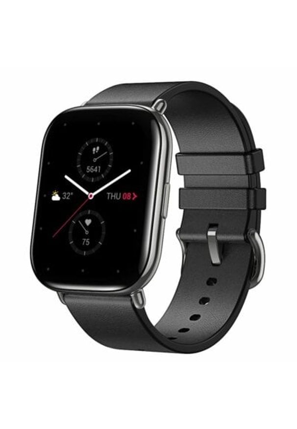 Huami - Smartwatch AMAZFIT Zeep E Square Czarny. Rodzaj zegarka: smartwatch. Kolor: czarny. Materiał: materiał. Styl: elegancki, sportowy