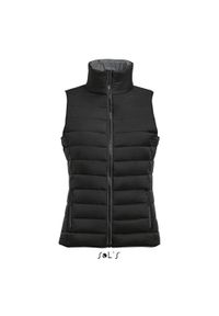 SOL'S - Damska kurtka bez rękawów Sol's Wave. Kolor: czarny. Materiał: puch. Długość rękawa: bez rękawów. Styl: elegancki #1