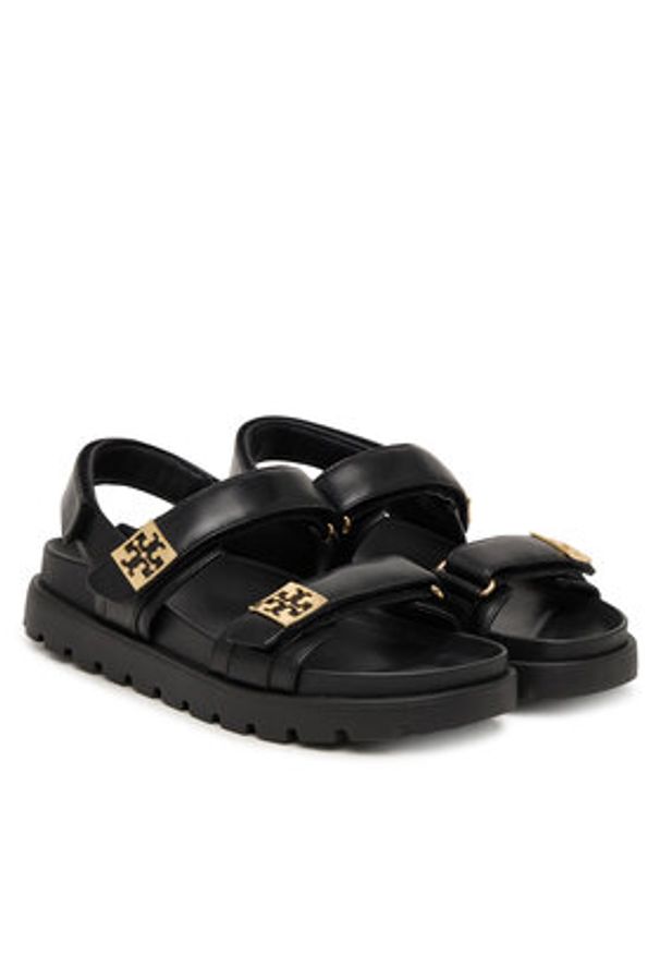 Tory Burch Sandały Mellow Sport 179591 Czarny. Kolor: czarny. Materiał: skóra. Styl: sportowy