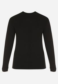 Born2be - Czarna Gładka Bluzka z Długim Rękawem i Stójką Rallina. Okazja: na spacer. Typ kołnierza: kołnierzyk stójkowy. Kolekcja: plus size. Kolor: czarny. Długość: długie. Wzór: gładki. Materiał: dzianina, jeans. Długość rękawa: długi rękaw. Styl: klasyczny