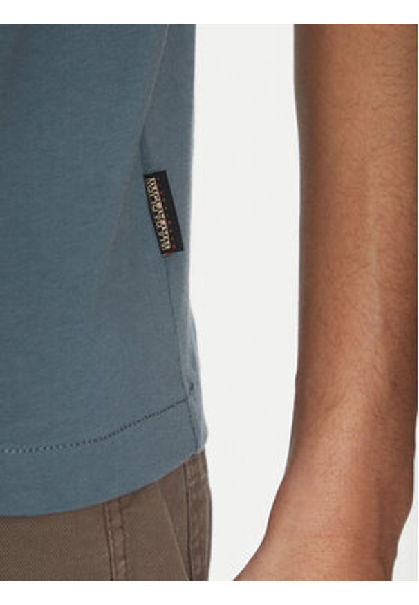 Napapijri T-Shirt S-box Logo NP0A4I3L Zielony Regular Fit. Kolor: zielony. Materiał: bawełna
