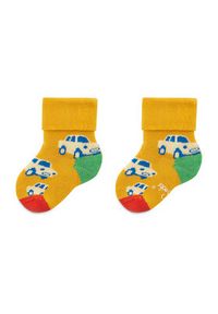 Happy-Socks - Happy Socks Zestaw 2 par wysokich skarpet dziecięcych KCAR45-9300 Kolorowy. Materiał: materiał. Wzór: kolorowy #3