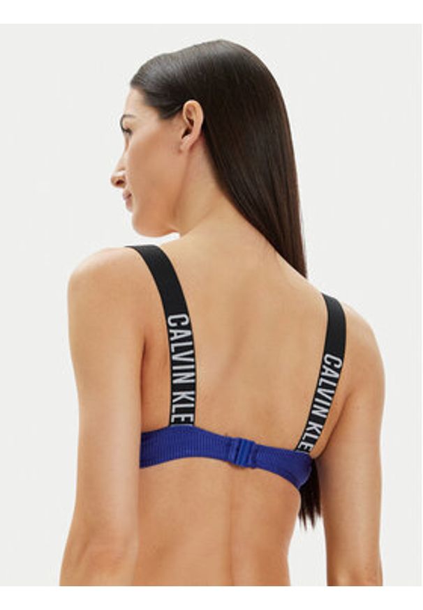 Calvin Klein Swimwear Góra od bikini KW0KW02389 Granatowy. Kolor: niebieski. Materiał: syntetyk