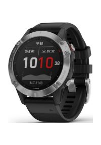 Zegarek sportowy GARMIN Fenix 6 Srebrno-czarny. Kolor: srebrny, czarny, wielokolorowy. Styl: sportowy #1