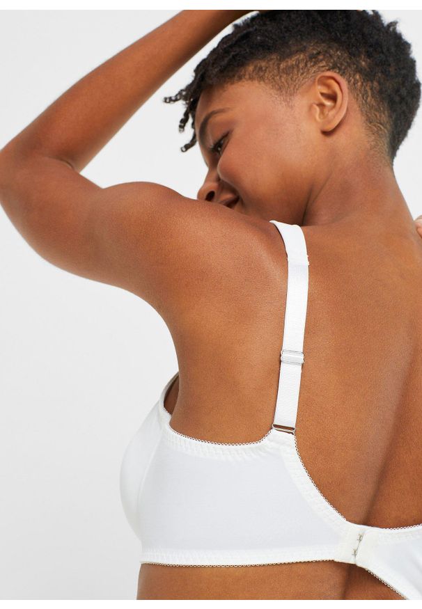 bonprix - Biustonosz minimizer z wyściełanymi ramiączkami. Kolor: biały