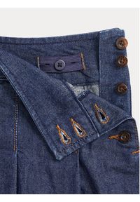 Polo Ralph Lauren Spódnica jeansowa Plted Skrt 313916431001 Niebieski Regular Fit. Kolor: niebieski. Materiał: bawełna