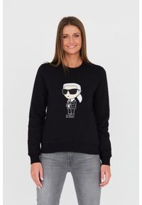 Karl Lagerfeld - KARL LAGERFELD Czarna damska bluza Ikonik 2.0, Rozmiar S. Kolor: czarny