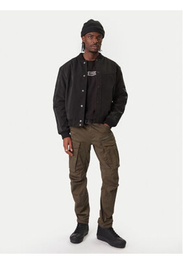 G-Star RAW - G-Star Raw Spodnie materiałowe Rovic D02190 5126 1260 Khaki Regular Fit. Kolor: brązowy. Materiał: bawełna