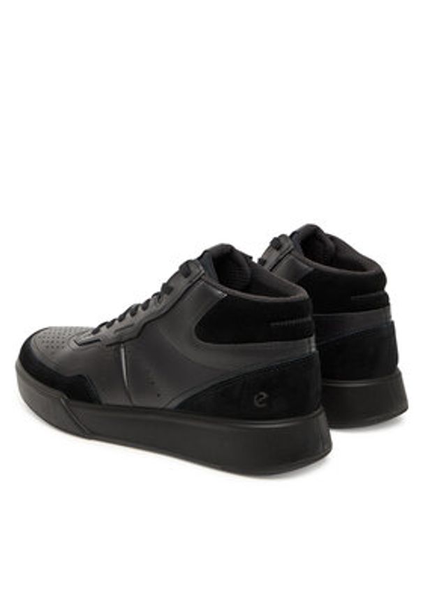 ecco - ECCO Sneakersy 53982451052 Czarny. Kolor: czarny. Materiał: skóra