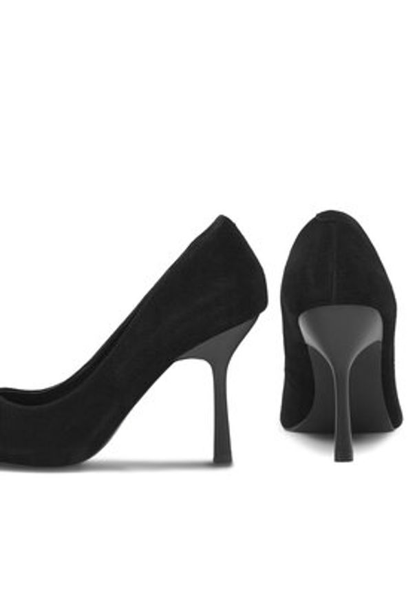 Sergio Bardi Szpilki WYL3668-4Z-SB Czarny. Kolor: czarny. Materiał: skóra, zamsz. Obcas: na szpilce