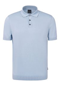 Bugatti Polo 7100-75522C Niebieski Regular Fit. Typ kołnierza: polo. Kolor: niebieski. Materiał: bawełna #1