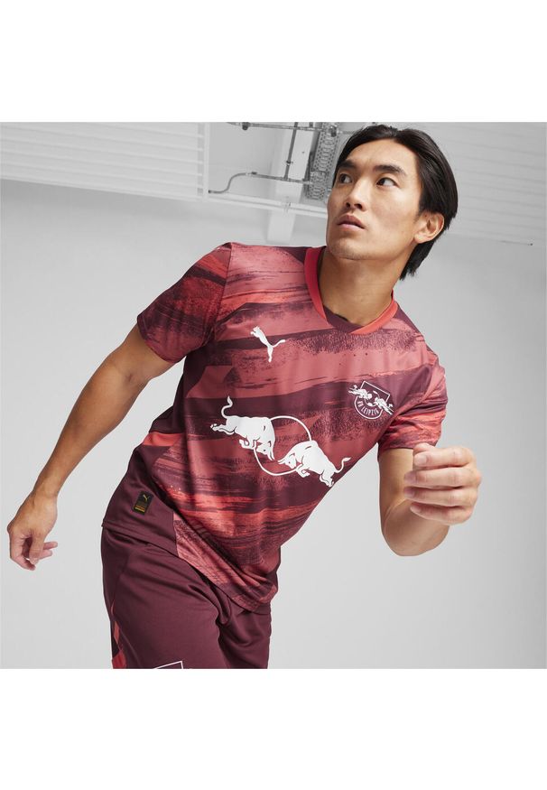 Puma - Męska koszulka wyjazdowa RB Leipzig 24/25 PUMA Dark Jasper Active Red. Kolor: czerwony. Sport: piłka nożna