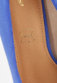 Born2be - Niebieskie Klasyczne Szpilki Vices z Wkładką ze Skóry Naturalnej Ennoriel. Kolor: niebieski. Materiał: skóra. Obcas: na szpilce. Styl: klasyczny #9