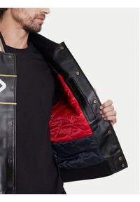 TOMMY HILFIGER - Tommy Hilfiger Kurtka z imitacji skóry F1 Movie Racing Varsity MW0MW41365 Czarny Regular Fit. Kolor: czarny. Materiał: skóra #6