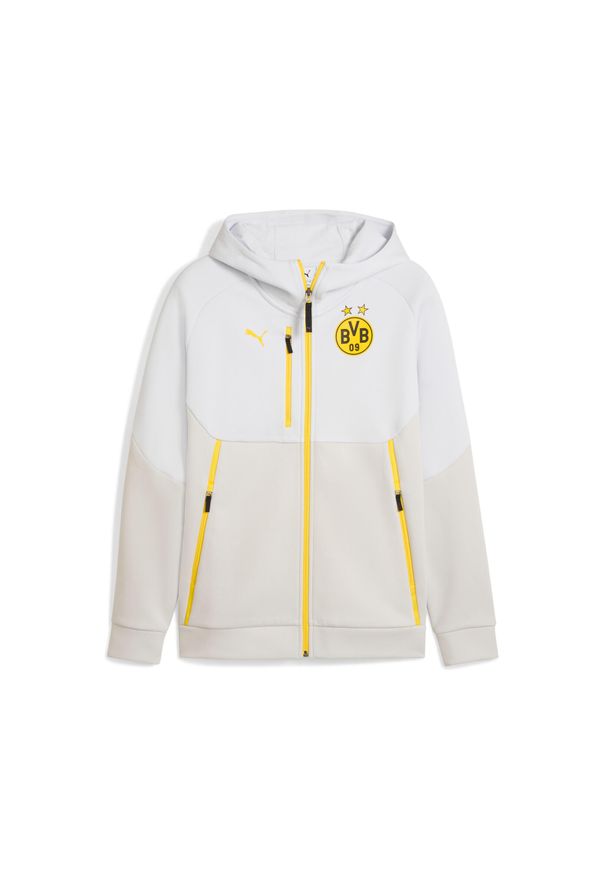 Puma - Rozpinana bluza Borussia Dortmund 2025/26. Kolor: szary. Sport: piłka nożna