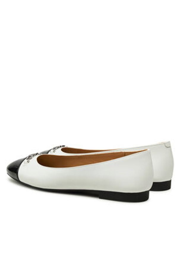 MICHAEL Michael Kors Baleriny Rebecca Flex Ballet 40F4RBFP1L Biały. Kolor: biały. Materiał: skóra