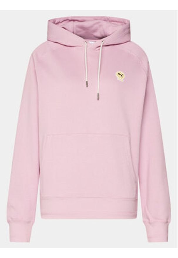 Puma Bluza Unisex PALOMO 538798 Różowy Relaxed Fit. Kolor: różowy. Materiał: bawełna
