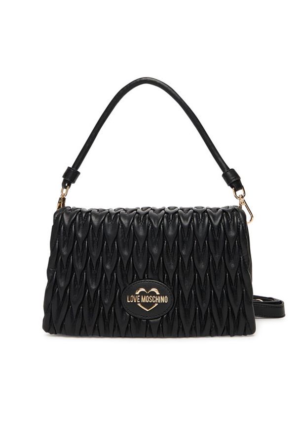 Love Moschino - LOVE MOSCHINO Torebka JC4013PP1NLH0000 Czarny. Kolor: czarny. Materiał: skórzane