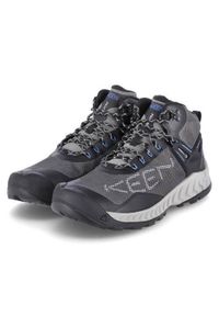 keen - Buty trekkingowe męskie Keen Nxis Evo WP. Wysokość cholewki: za kostkę. Kolor: szary. Materiał: materiał, syntetyk. Szerokość cholewki: normalna