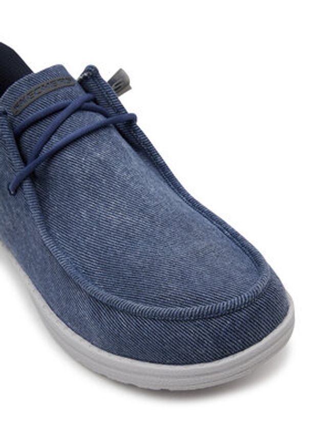 skechers - Skechers Mokasyny Melson-Coronado 210959/DEN Granatowy. Kolor: niebieski. Materiał: materiał