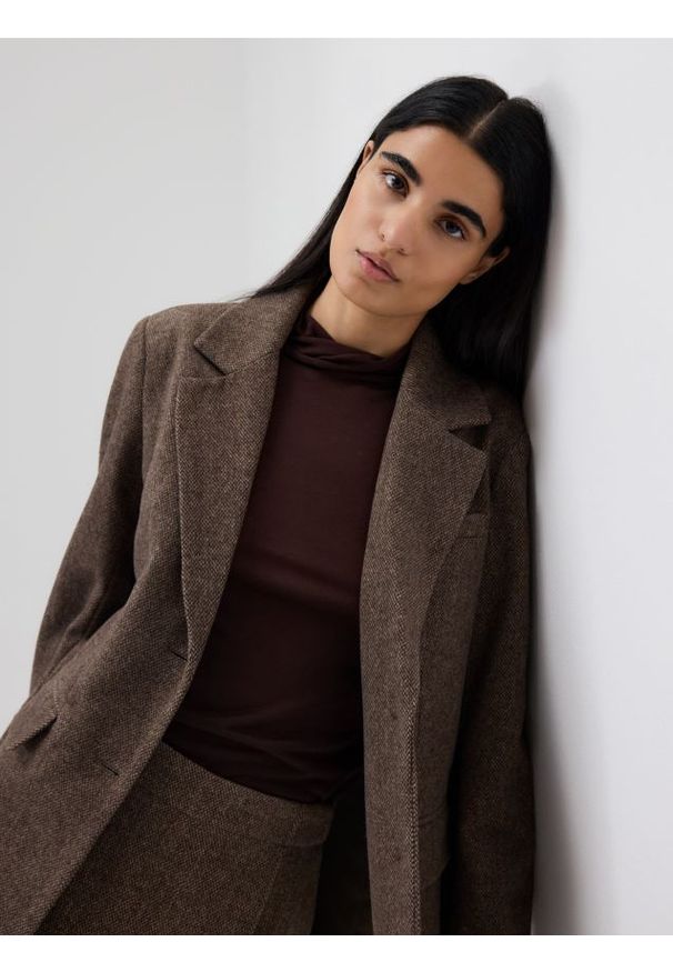 Reserved - Marynarka z wełną - wielobarwny. Materiał: wełna