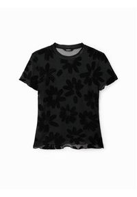 Desigual T-Shirt Siena 23SWTK85 Czarny Slim Fit. Kolor: czarny. Materiał: syntetyk #4