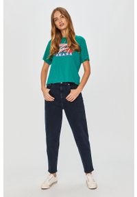 Tommy Jeans - Jeansy Mom. Stan: podwyższony. Kolor: niebieski. Materiał: bawełna, denim, elastan #4