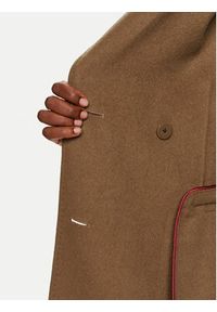 TOMMY HILFIGER - Tommy Hilfiger Płaszcz wełniany WW0WW42621 Khaki Regular Fit. Kolor: brązowy. Materiał: syntetyk #3