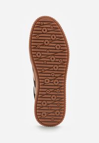 Born2be - Czarne Zamszowe Sneakersy w Stylu Kultowych Tenisówek ze Skórzaną Wkładką Berosele. Okazja: na co dzień. Kolor: czarny. Materiał: zamsz, skóra #6