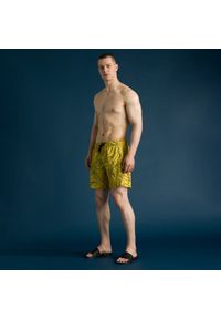 outhorn - Spodenki plażowe męskie - żółte. Kolor: żółty. Materiał: poliester, materiał, elastan #10