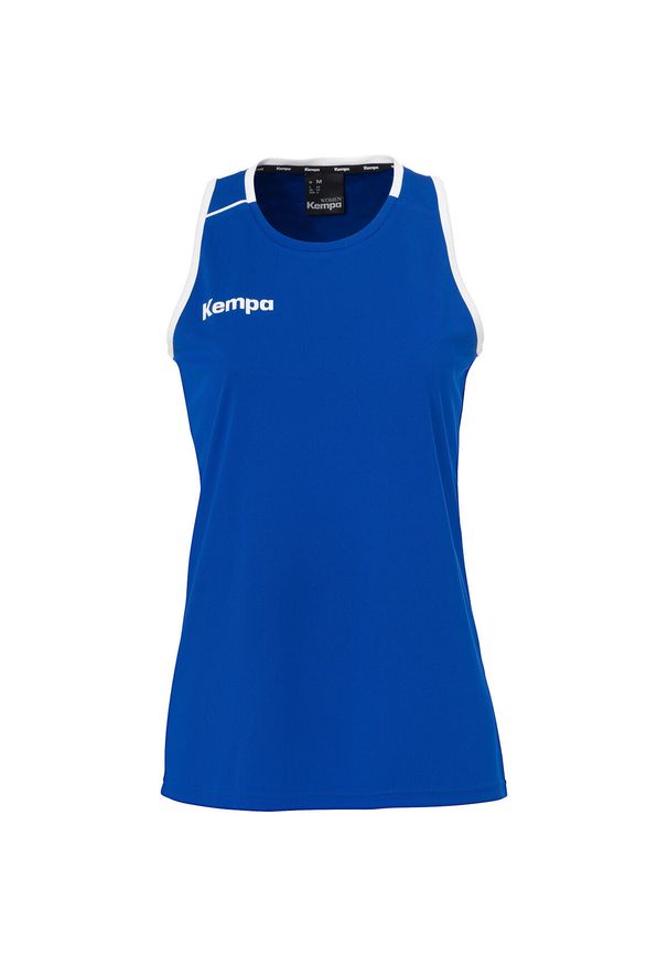 KEMPA - Damska koszulka typu tank top Kempa Player. Kolor: biały, niebieski, wielokolorowy. Wzór: kolorowy. Sport: koszykówka