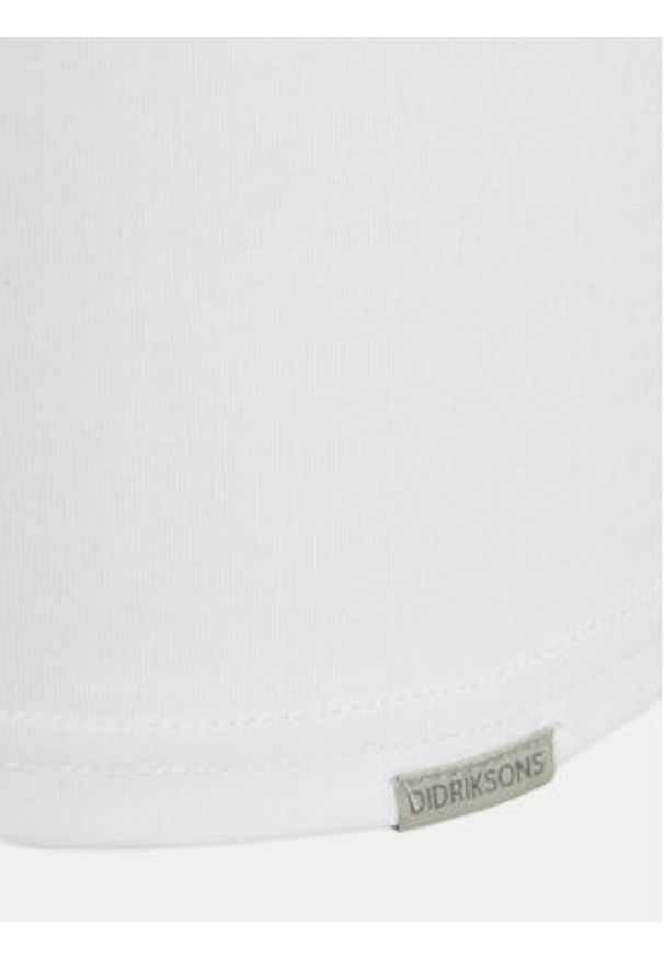 Didriksons T-Shirt Harald 505551 Biały Regular Fit. Kolor: biały. Materiał: bawełna