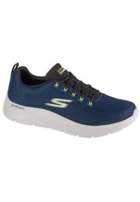 skechers - Buty sportowe Sneakersy męskie, Go Walk Flex - Vespid. Kolor: niebieski. Sport: turystyka piesza