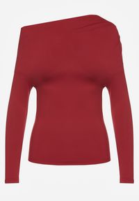 Renee - Bordowa Bluzka Longsleeve Vices z Asymetrycznym Dekoltem Fertie. Okazja: na co dzień. Kolor: czerwony. Materiał: jeans. Długość rękawa: długi rękaw. Długość: długie. Styl: elegancki, casual #5