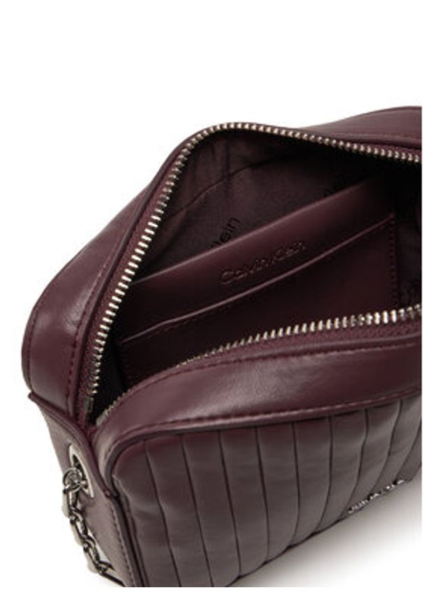 Calvin Klein Torebka K60K613078 Bordowy. Kolor: czerwony. Materiał: skórzane
