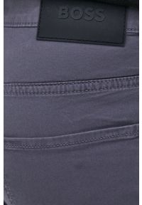 BOSS - Boss spodnie męskie kolor szary dopasowane. Kolor: szary. Materiał: tkanina, bawełna. Wzór: gładki #4