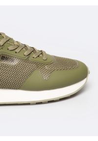 Big-Star - Sneakersy męskie khaki RR174360 303. Okazja: na co dzień. Kolor: zielony. Materiał: materiał, syntetyk. Wzór: napisy #5