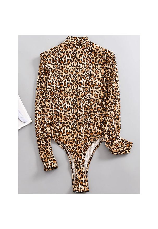 Intica - Body z długim rękawem w zwierzęcy wzór Innocenzia. Materiał: tkanina. Długość: długie. Wzór: motyw zwierzęcy