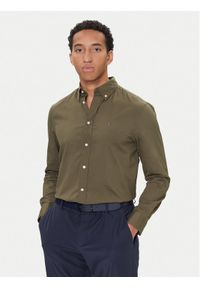 TOMMY HILFIGER - Tommy Hilfiger Koszula MW0MW37550 Khaki Regular Fit. Kolor: brązowy. Materiał: bawełna