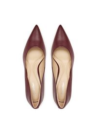 Calvin Klein Szpilki Ess Stiletto 70 HW0HW02607 Bordowy. Kolor: czerwony. Materiał: skóra. Obcas: na szpilce #6