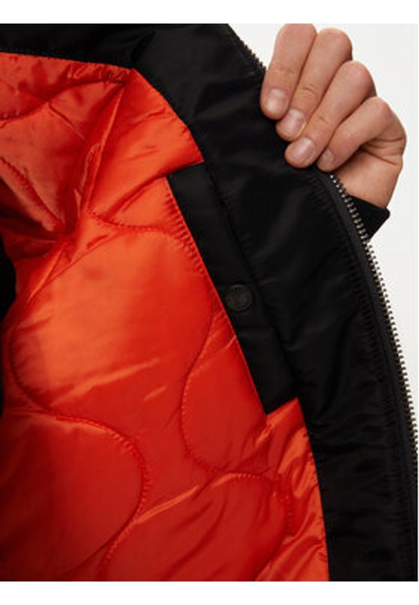 Schott NYC Kurtka bomber AIRFORCERS Czarny Regular Fit. Kolor: czarny. Materiał: syntetyk