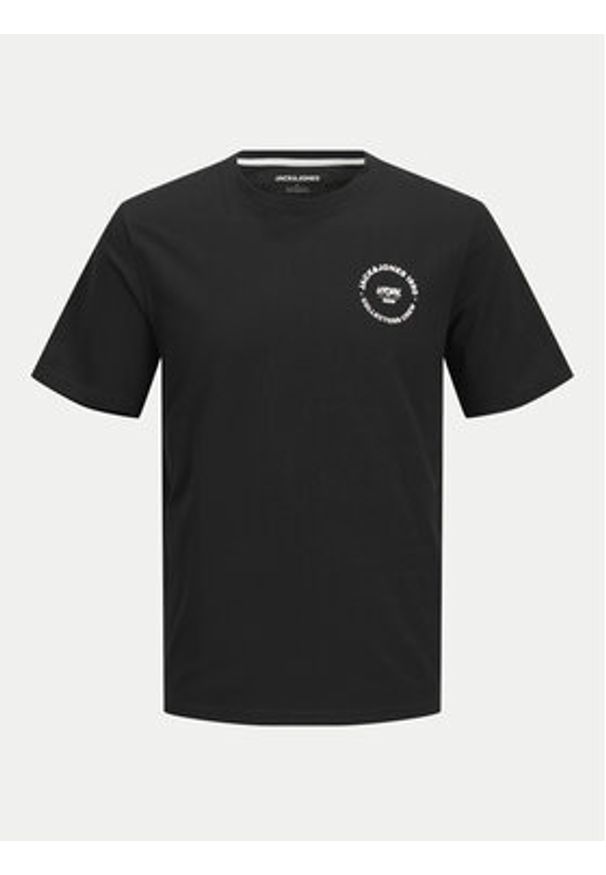 Jack & Jones - Jack&Jones T-Shirt Simon 12269280 Czarny Standard Fit. Kolor: czarny. Materiał: bawełna
