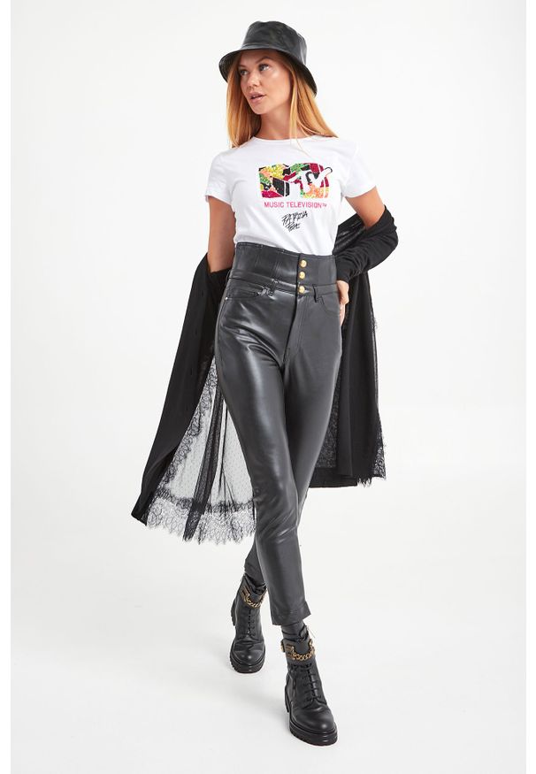 Patrizia Pepe - T-SHIRT PATRZIA PEPE. Okazja: na co dzień. Materiał: materiał. Styl: casual