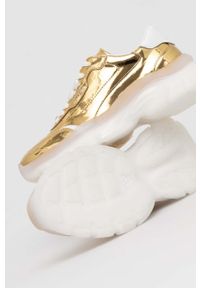 Guess sneakersy MASSEL kolor złoty FL7MSS ELE12. Zapięcie: sznurówki. Kolor: złoty. Materiał: skóra #4