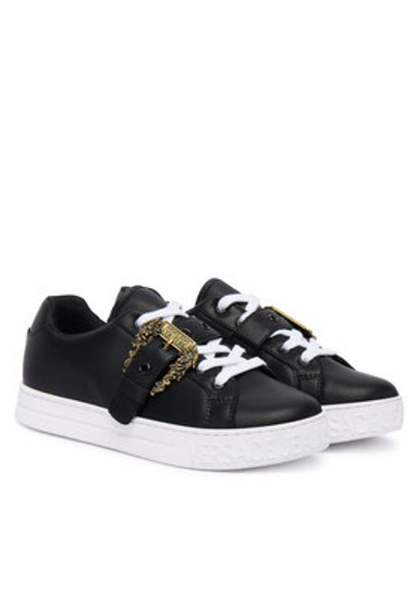 Versace Jeans Couture Sneakersy 79VA3SK9 ZPB27 Czarny. Kolor: czarny. Materiał: skóra