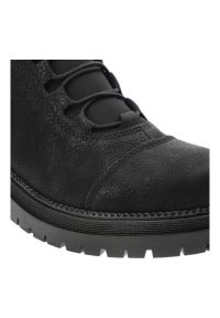 Czarne Botki Rieker Wygodne Buty Damskie. Kolor: czarny. Materiał: syntetyk, futro, skóra ekologiczna. Sezon: zima. Styl: elegancki