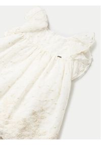 Mayoral Sukienka elegancka 1907 Écru Regular Fit. Materiał: bawełna. Styl: elegancki