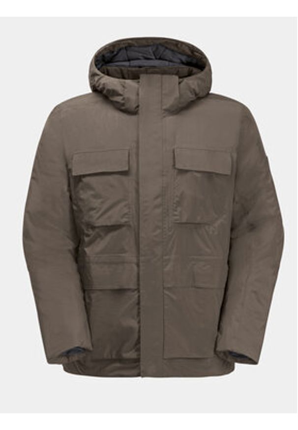 Jack Wolfskin Kurtka zimowa Textor Utility Jkt 1116101 Brązowy Regular Fit. Kolor: brązowy. Materiał: syntetyk. Sezon: zima