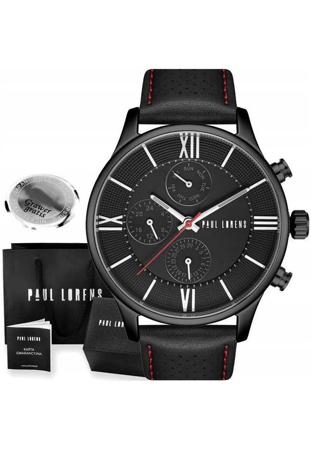 Zegarek męski Paul Lorens SAVRESE-1A3 Z GRAWEREM