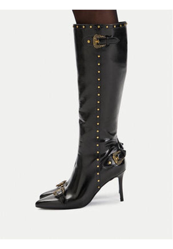 Versace Jeans Couture Kozaki 79VA3S58 ZSC35 Czarny. Kolor: czarny. Materiał: skóra